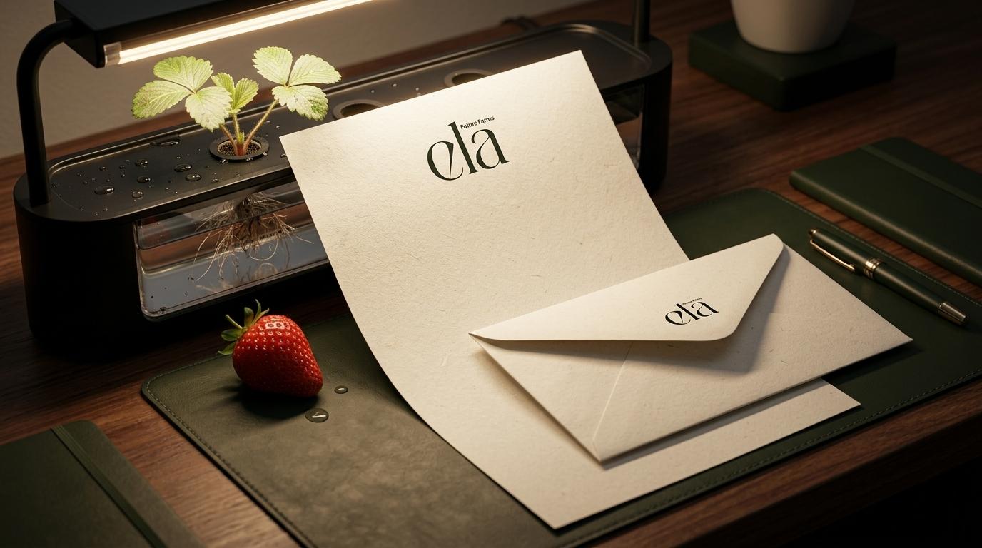 Ela Future Farms brand identity and hydroponic planter